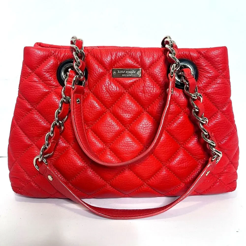 Kate Spade New York Gold Coast Small Maryanne Shoulder Bag Handbag Red